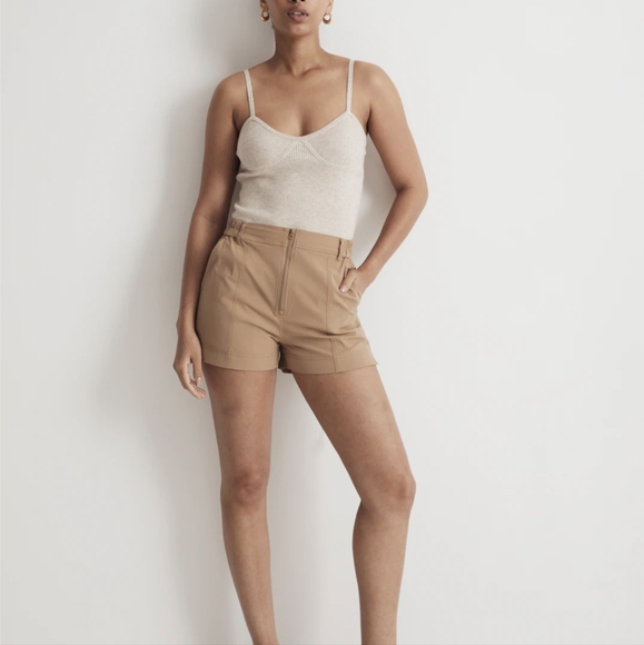 NWT Madewell Zip Front Tapered Shorts - Picture 4 of 13